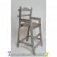 Chaise haute en bois naturel en couleur personnalisable